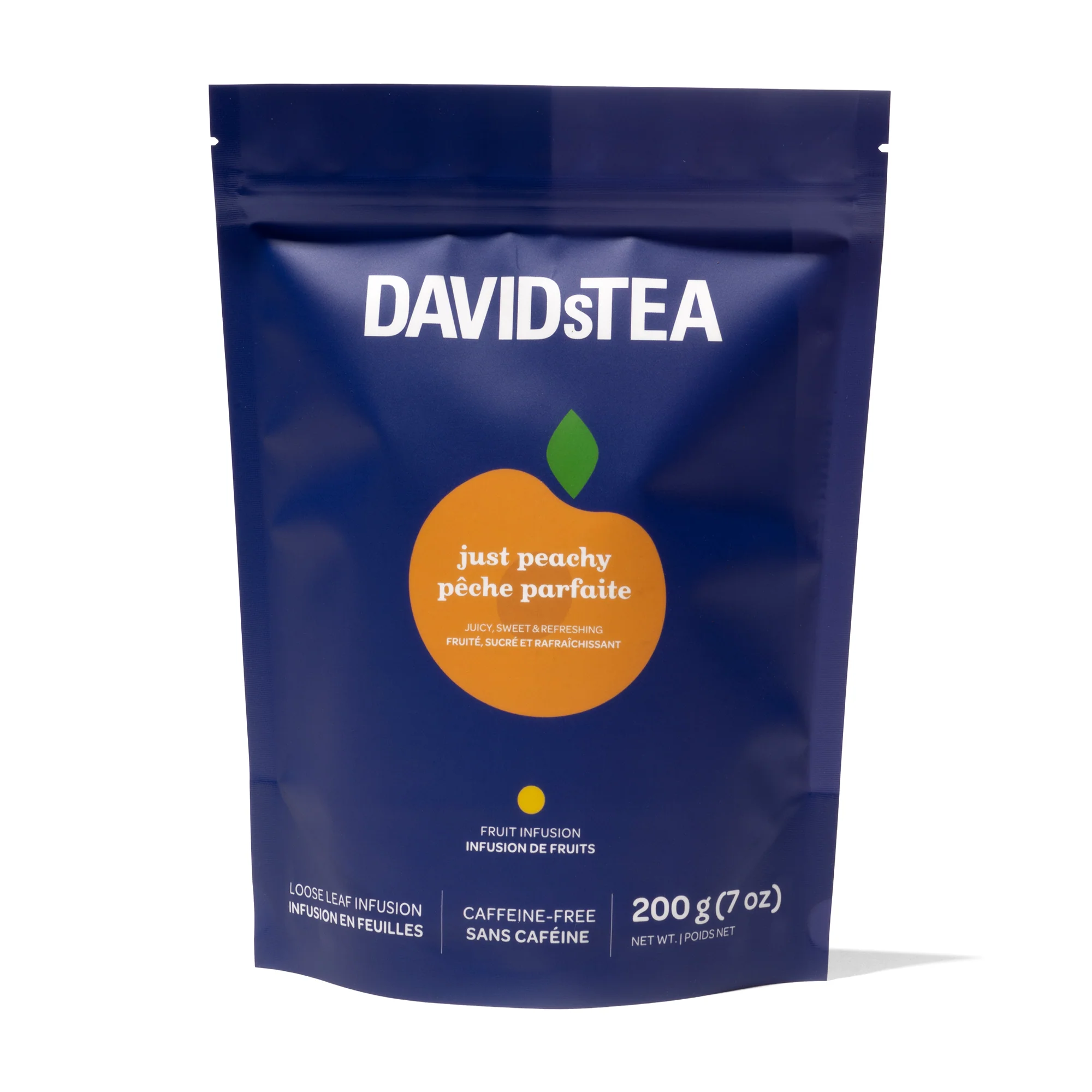 DAVIDsTEA Just Peachy Tea 200 g Printed Bag — SKU SB-FB6799-7DDB154C5AB76E