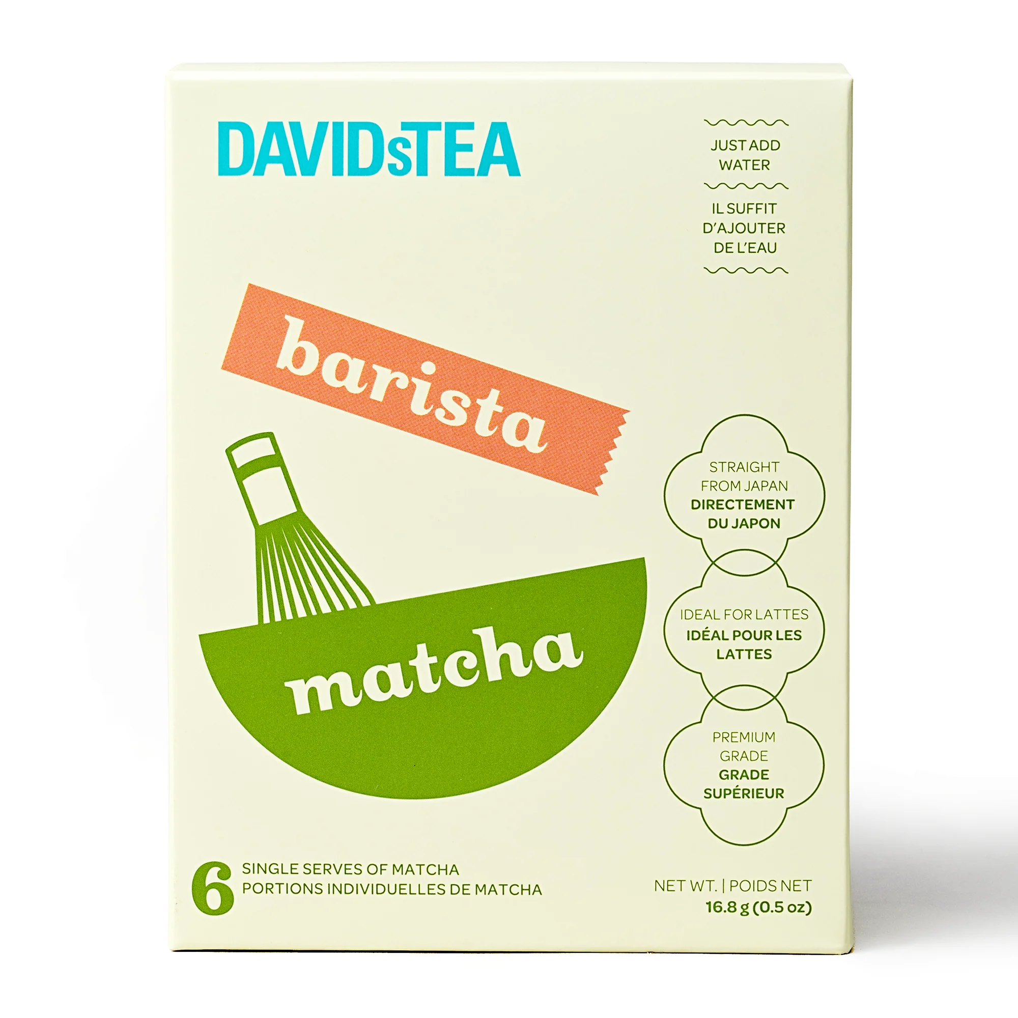 DAVIDsTEA Barista Matcha Pack of 6 Single Serves — Tea - Image 2