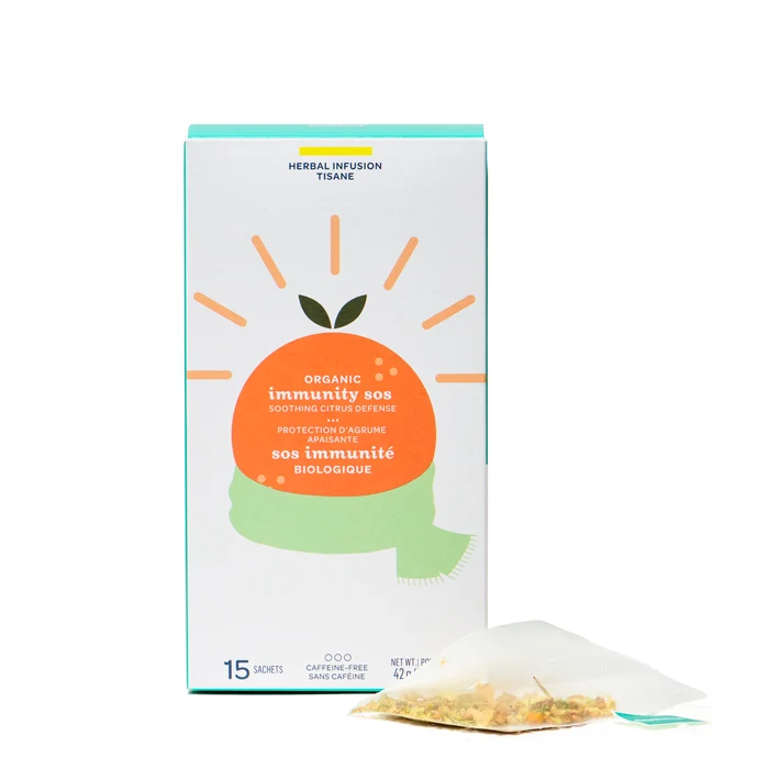 DAVIDsTEA Organic Immunity SOS Tea Pack of 15 Sachets - Image 2