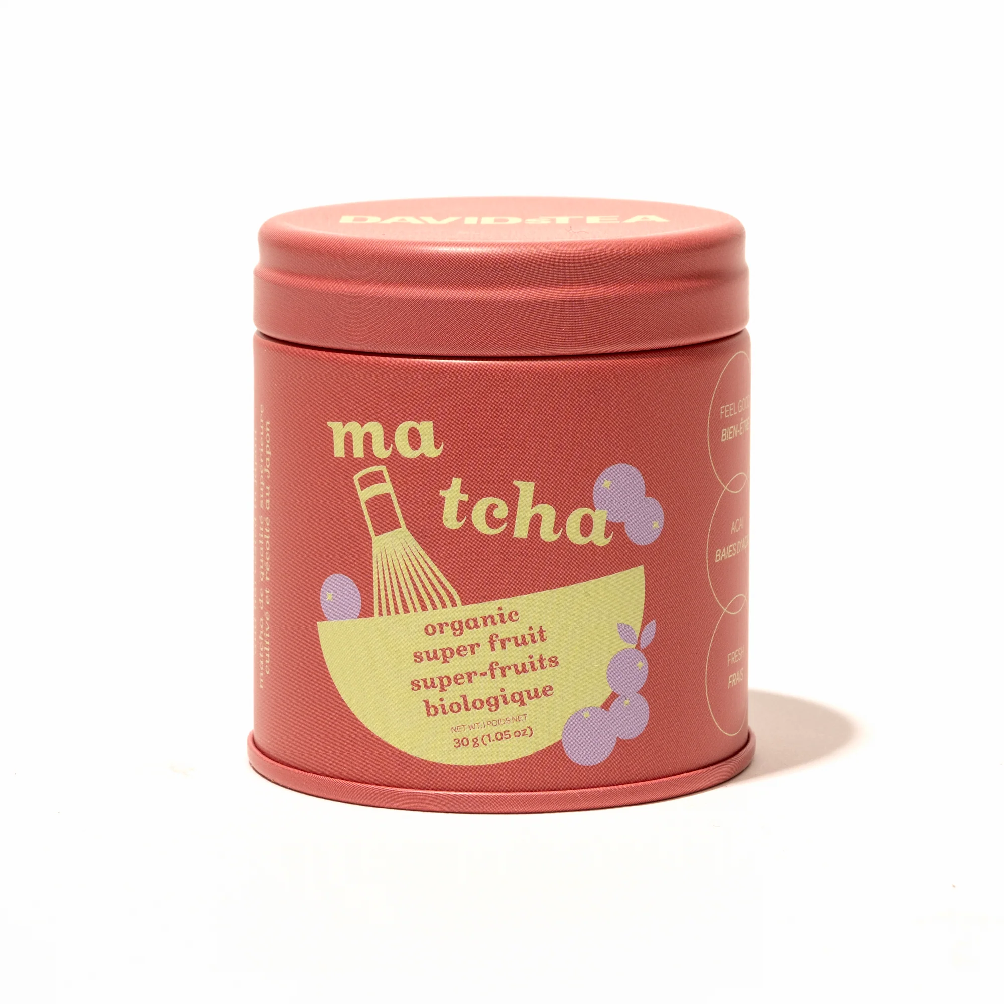 DAVIDsTEA Organic Super Fruit Matcha Mini Tea Tin