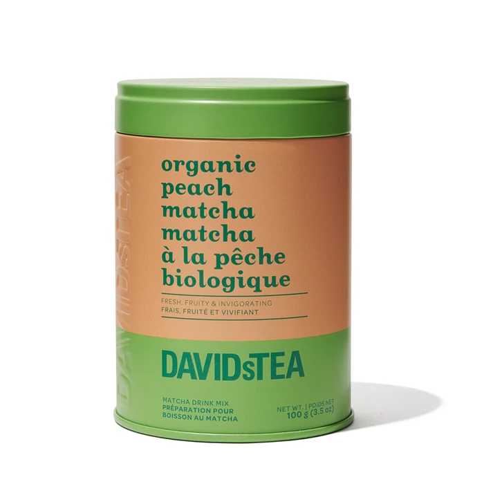 DAVIDsTEA Organic Peach Matcha — Can