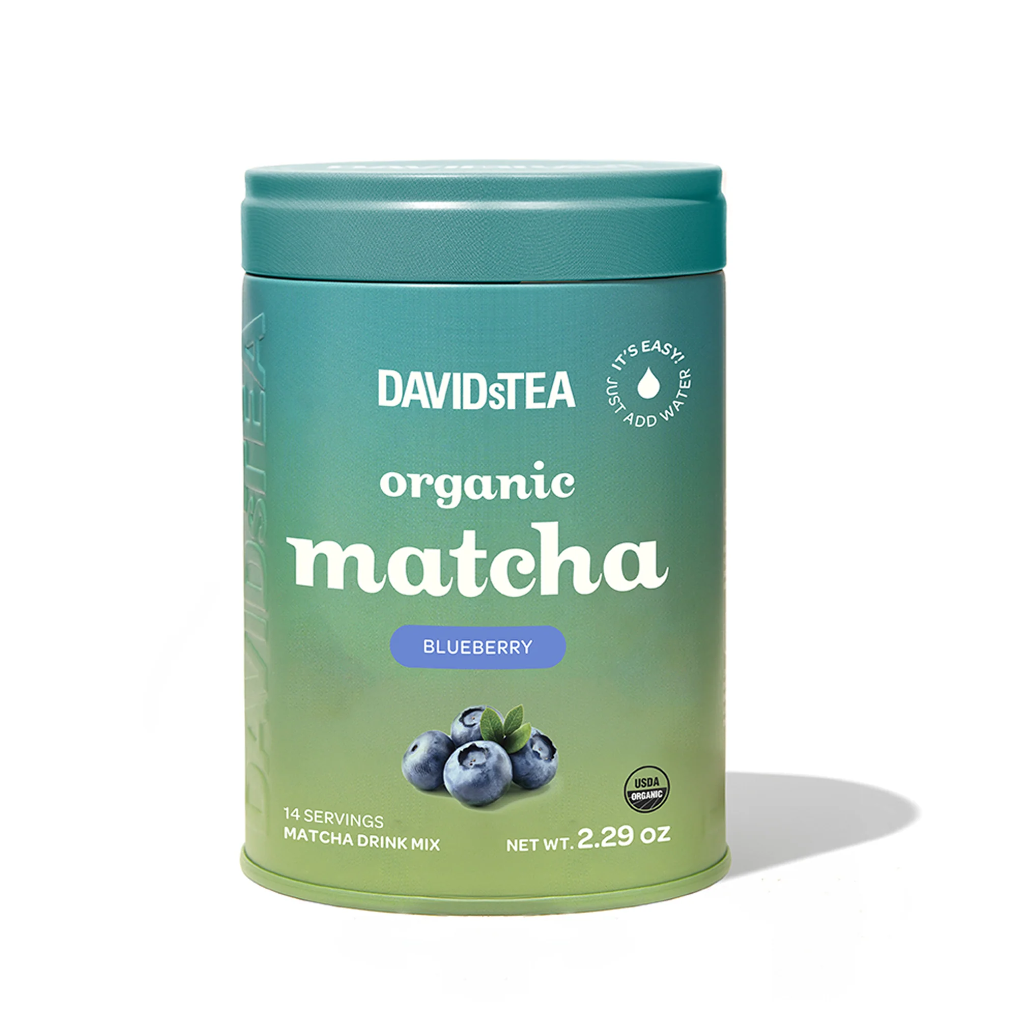 DAVIDsTEA Organic Blueberry Matcha Limited Edition Tin — Can — SKU SB-FB6799-B48CE090570ECF
