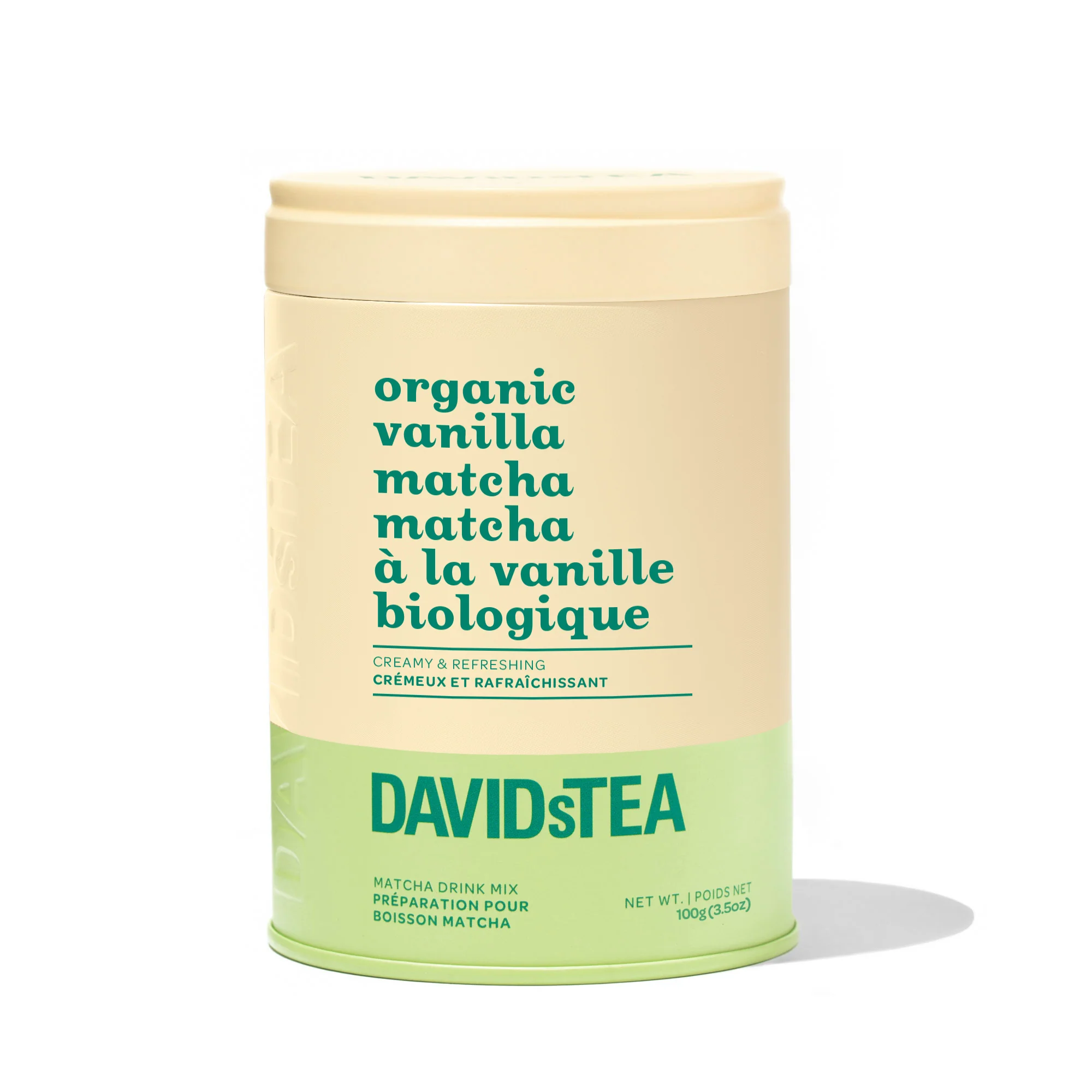 DAVIDsTEA Organic Vanilla Matcha Tea Printed Tin