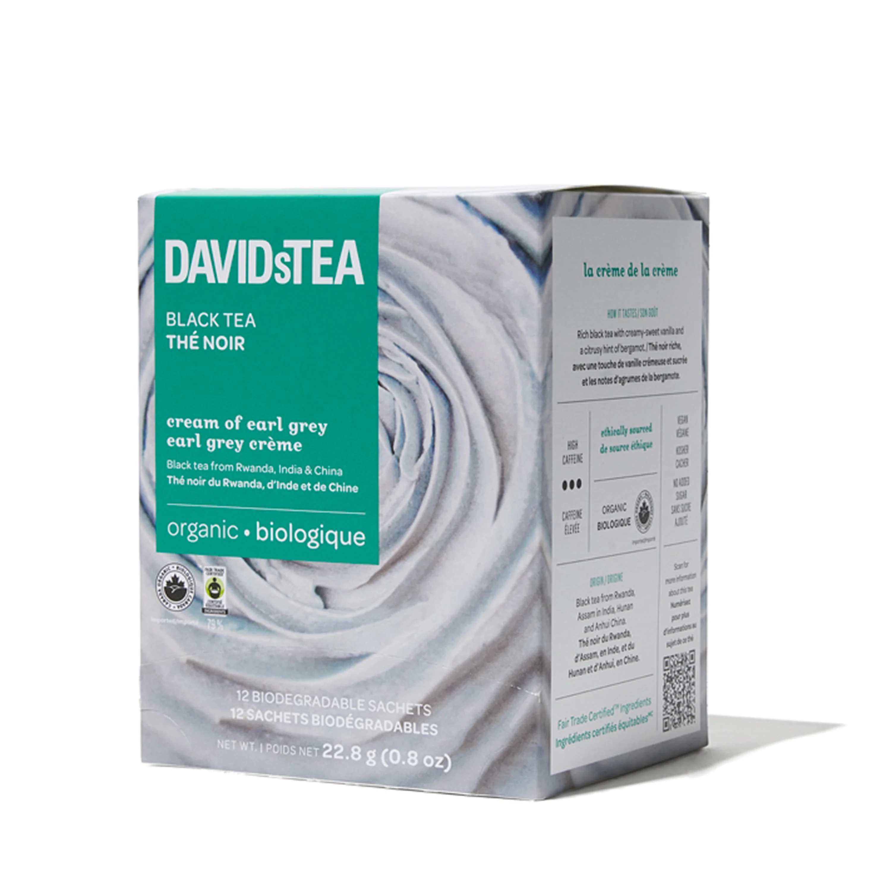 DAVIDsTEA Organic Cream of Earl Grey Tea Pack of 12 Sachets — SKU SB-FB6799-6C834CFD169143 - Image 3