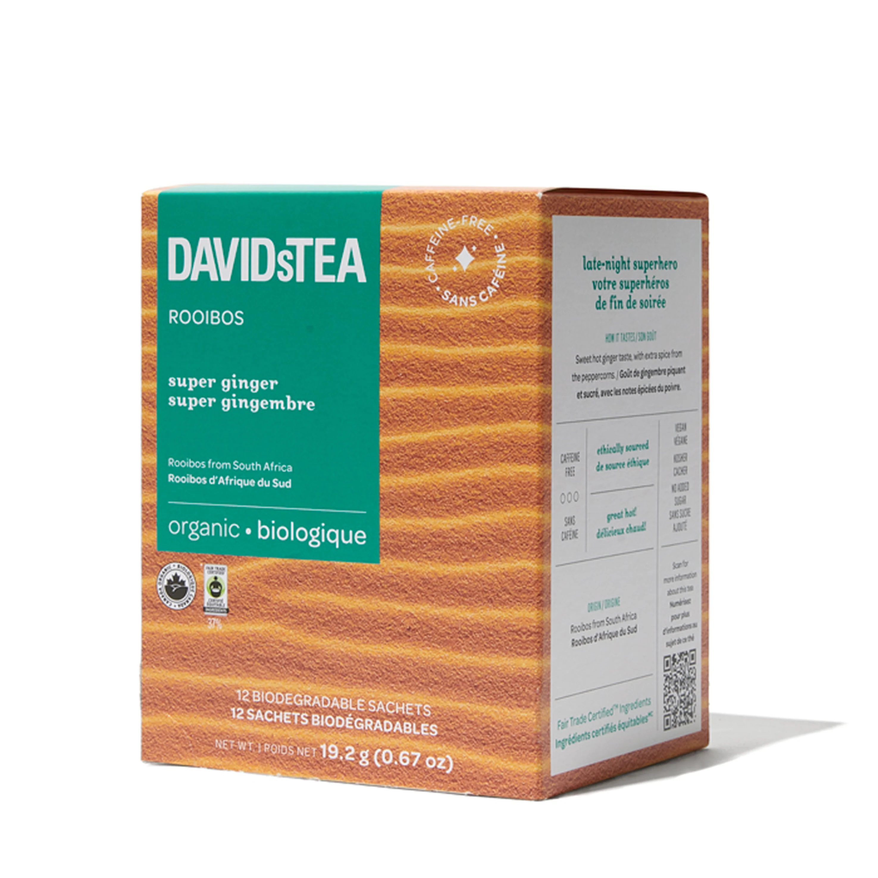 DAVIDsTEA Organic Super Ginger Tea Pack of 12 Sachets — SKU SB-FB6799-53FCAFE177D475 - Image 3