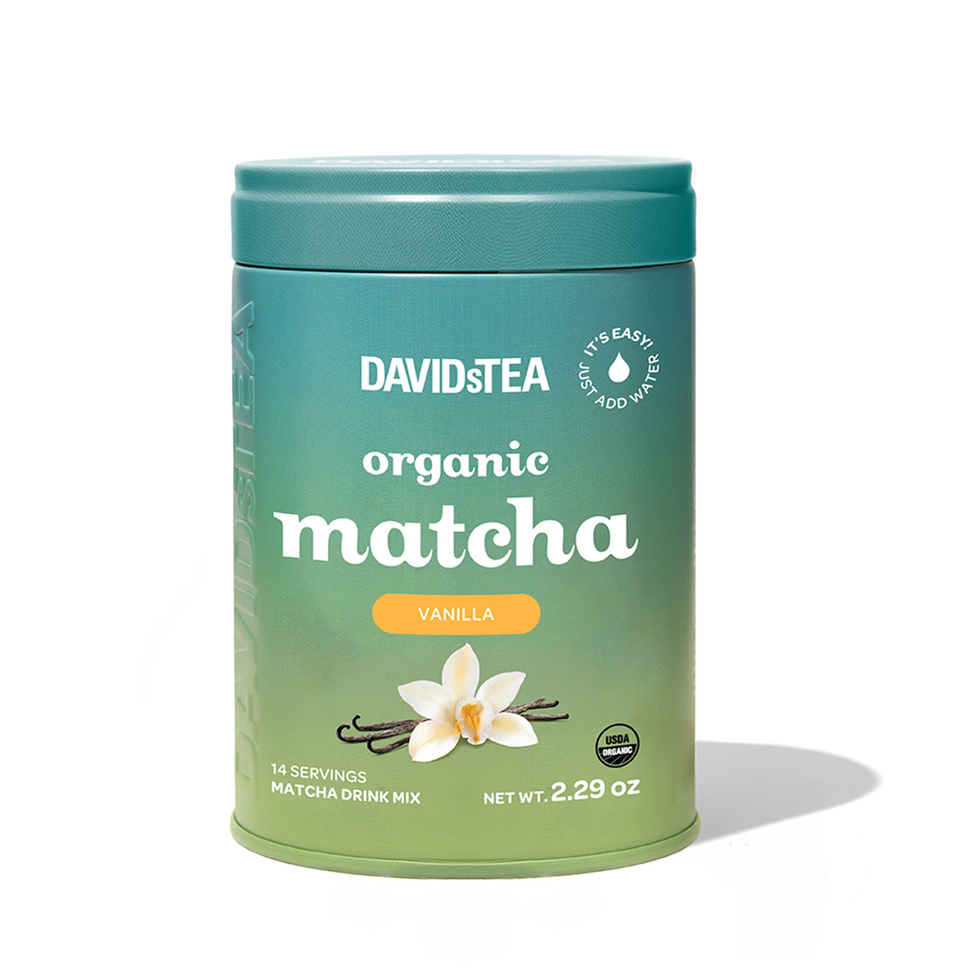 DAVIDsTEA Organic Vanilla Matcha — Can