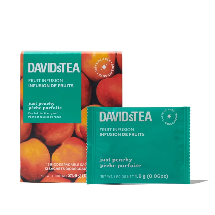 DAVIDsTEA Just Peachy Tea Pack of 12 Sachets — SKU SB-FB6799-5A2C21EEA73ED9 - Image 2
